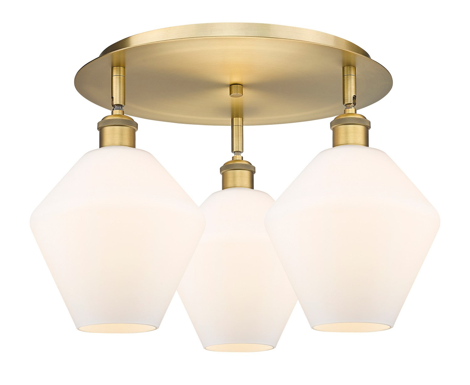 Innovations - 516-3C-BB-G651-8 - Three Light Flush Mount - Downtown Urban - Brushed Brass