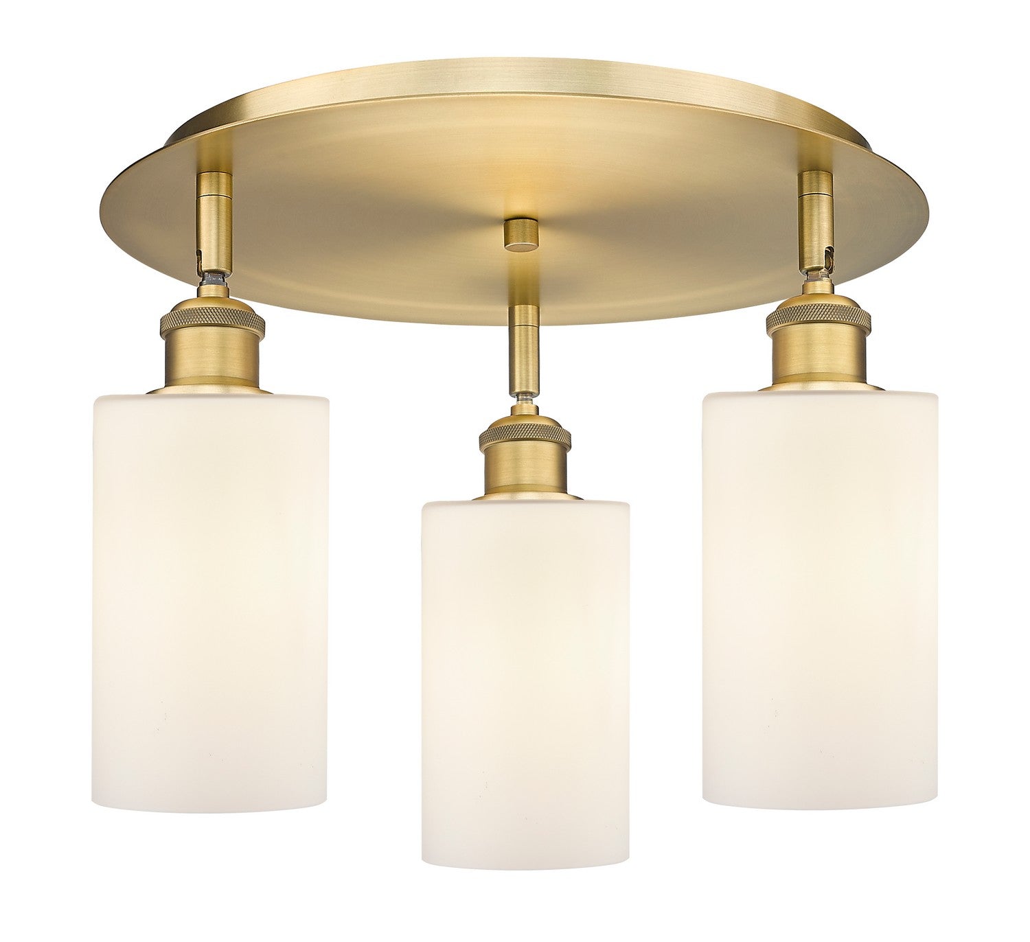 Innovations - 516-3C-BB-G801 - Three Light Flush Mount - Downtown Urban - Brushed Brass