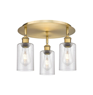 Innovations - 516-3C-BB-G804 - Three Light Flush Mount - Downtown Urban - Brushed Brass