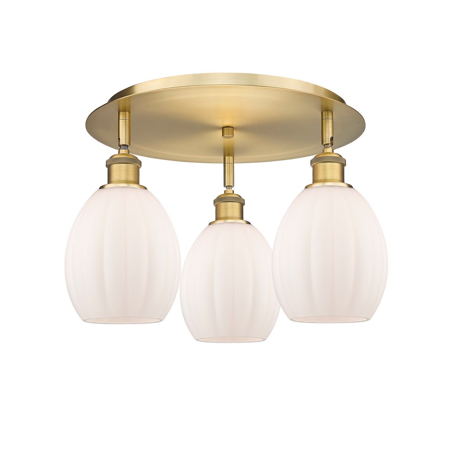 Innovations - 516-3C-BB-G81 - Three Light Flush Mount - Downtown Urban - Brushed Brass