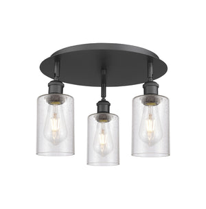 Innovations - 516-3C-BK-G804 - Three Light Flush Mount - Downtown Urban - Matte Black