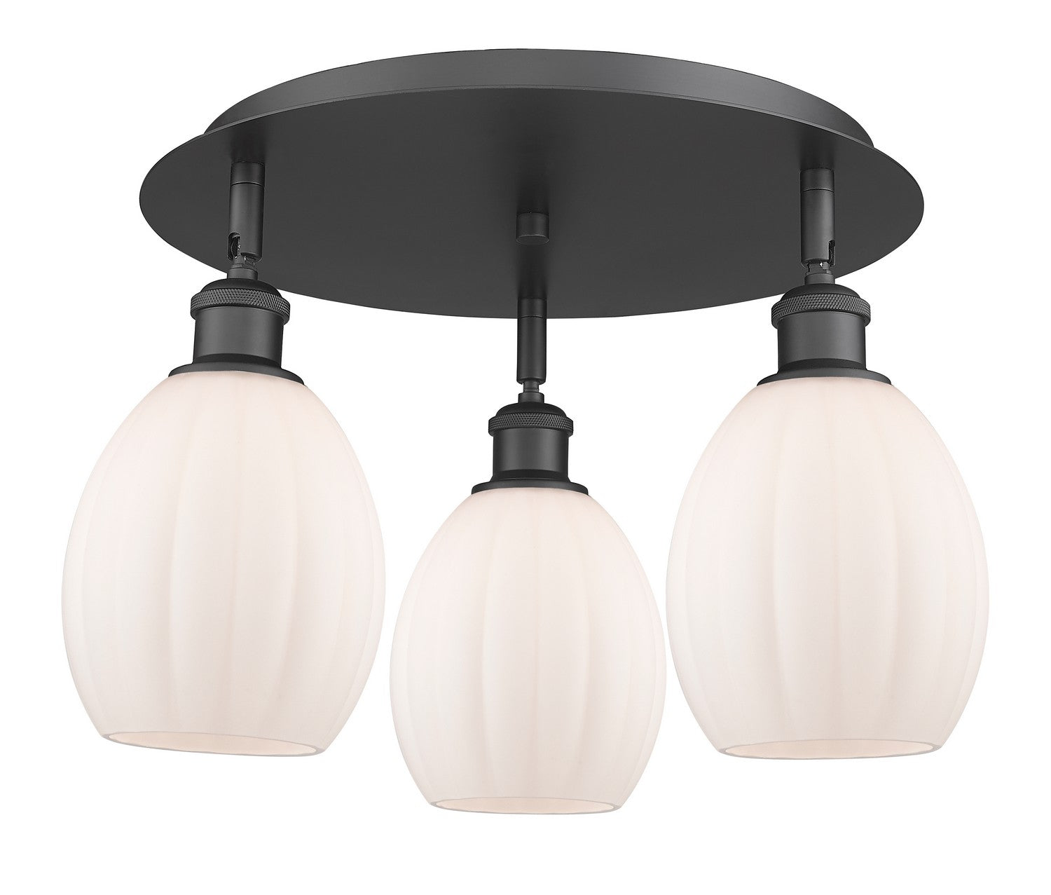 Innovations - 516-3C-BK-G81 - Three Light Flush Mount - Downtown Urban - Matte Black