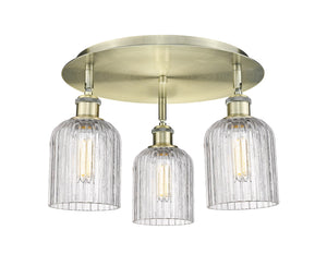 Innovations - 516-3C-AB-G559-5CL - Three Light Flush Mount - Downtown Urban - Antique Brass