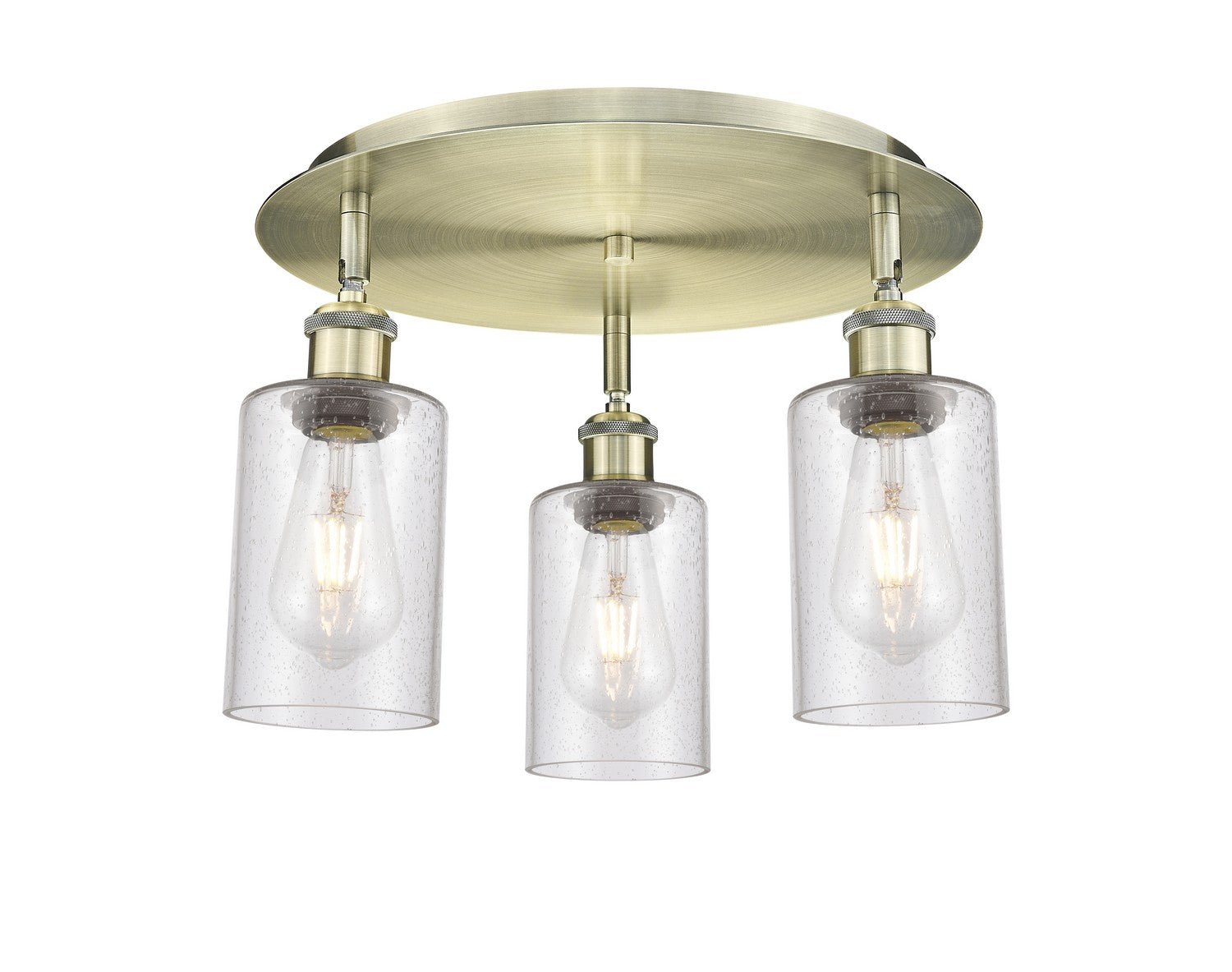 Innovations - 516-3C-AB-G804 - Three Light Flush Mount - Downtown Urban - Antique Brass