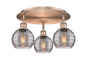 Innovations - 516-3C-AC-G1213-6SM - Three Light Flush Mount - Downtown Urban - Antique Copper