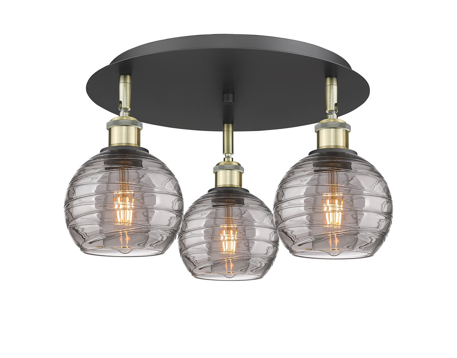 Innovations - 516-3C-BAB-G1213-6SM - Three Light Flush Mount - Downtown Urban - Black Antique Brass