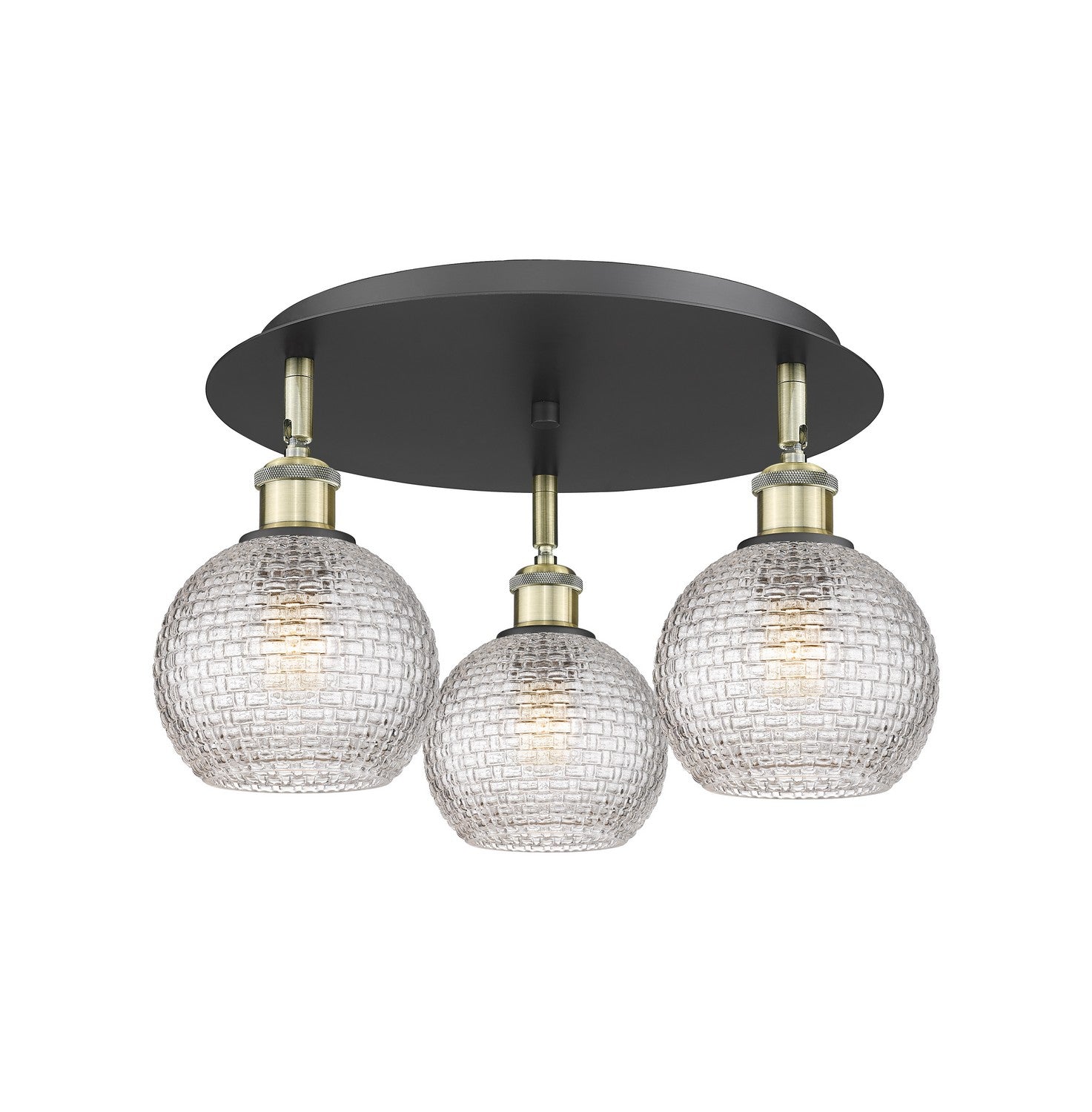 Innovations - 516-3C-BAB-G122C-6CL - Three Light Flush Mount - Downtown Urban - Black Antique Brass