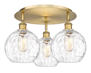 Innovations - 516-3C-BB-G1215-8 - Three Light Flush Mount - Downtown Urban - Brushed Brass