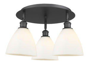 Innovations - 516-3C-BK-GBD-751 - Three Light Flush Mount - Downtown Urban - Matte Black