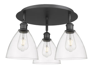 Innovations - 516-3C-BK-GBD-752 - Three Light Flush Mount - Downtown Urban - Matte Black