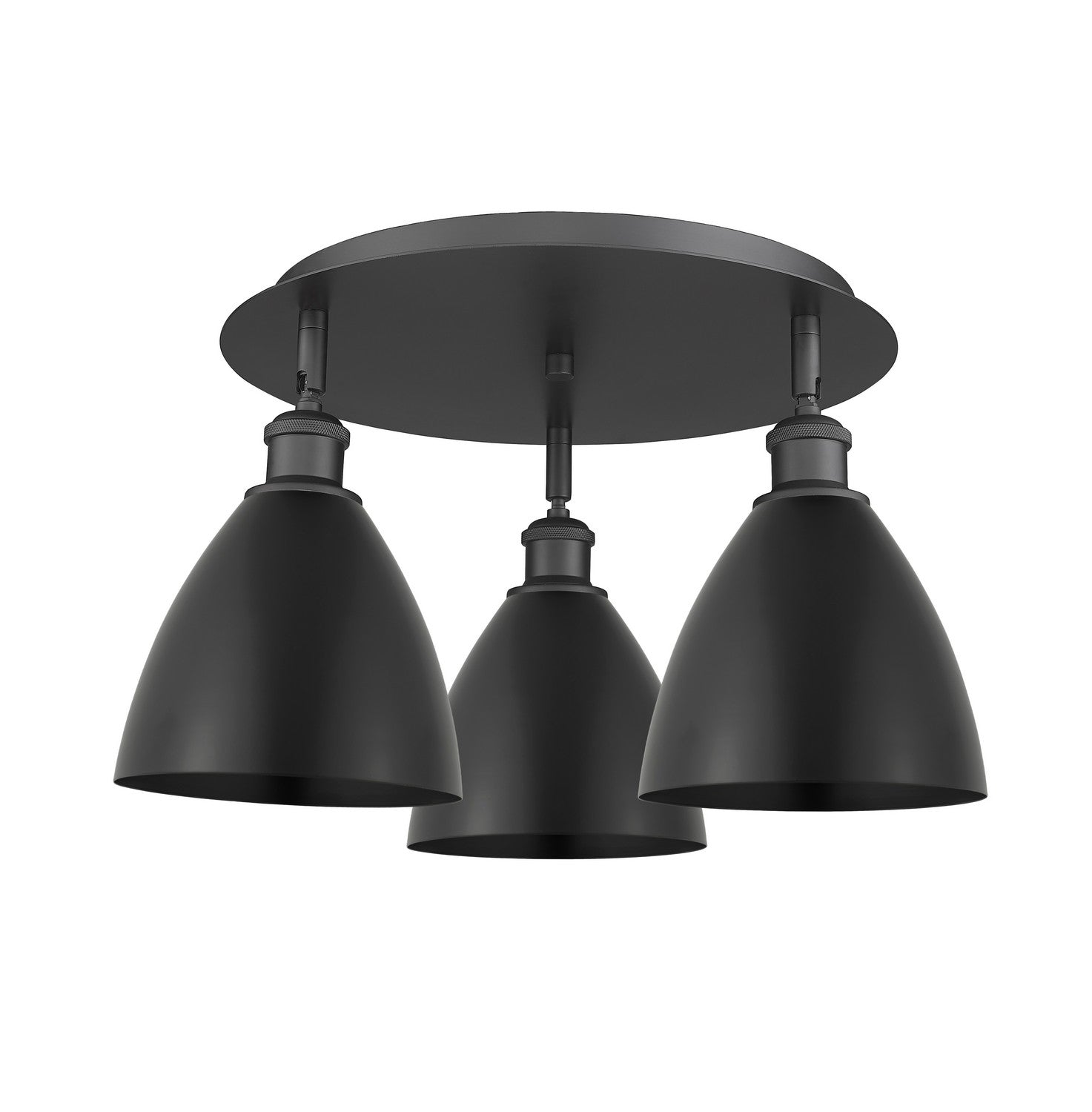 Innovations - 516-3C-BK-MBD-75-BK - Three Light Flush Mount - Downtown Urban - Matte Black