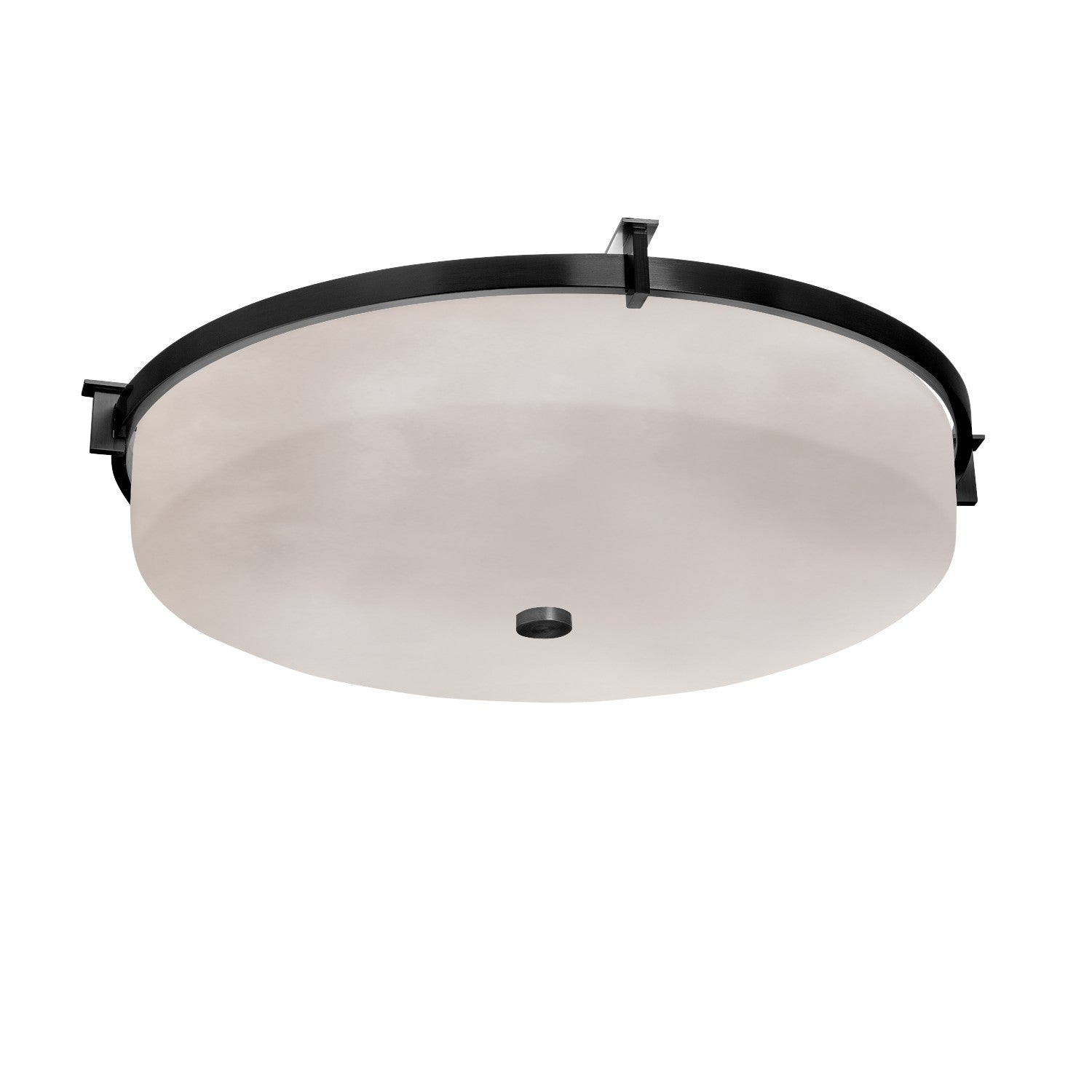 Justice Designs - CLD-8987-MBLK - Three Light Flush-Mount - Clouds - Matte Black