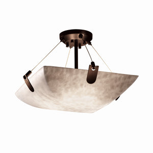 Justice Designs - CLD-9611-25-DBRZ-LED3-3000 - LED Semi-Flush Mount - Clouds - Dark Bronze