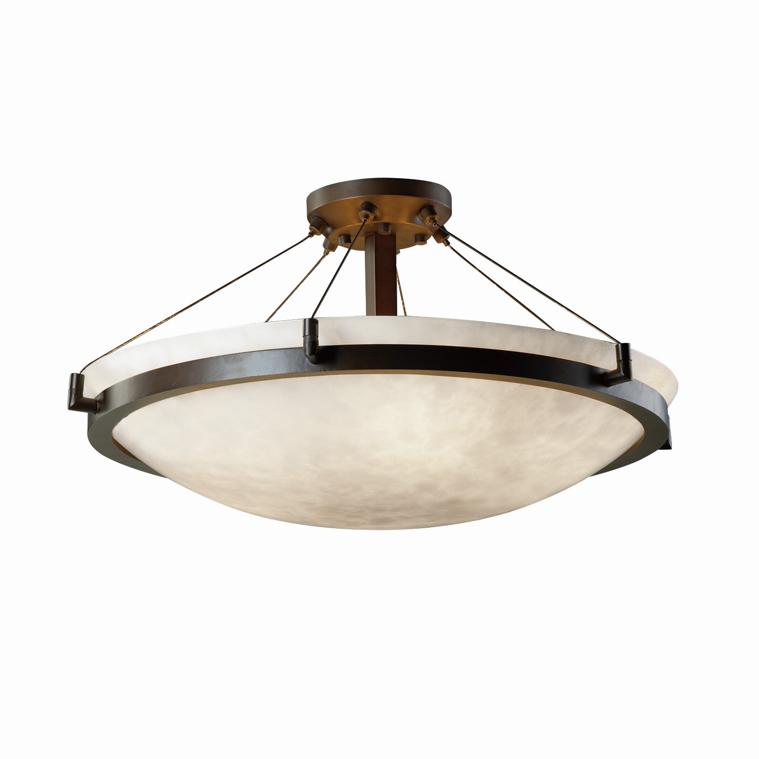 Justice Designs - CLD-9682-35-DBRZ-LED5-5000 - LED Semi-Flush Mount - Clouds - Dark Bronze