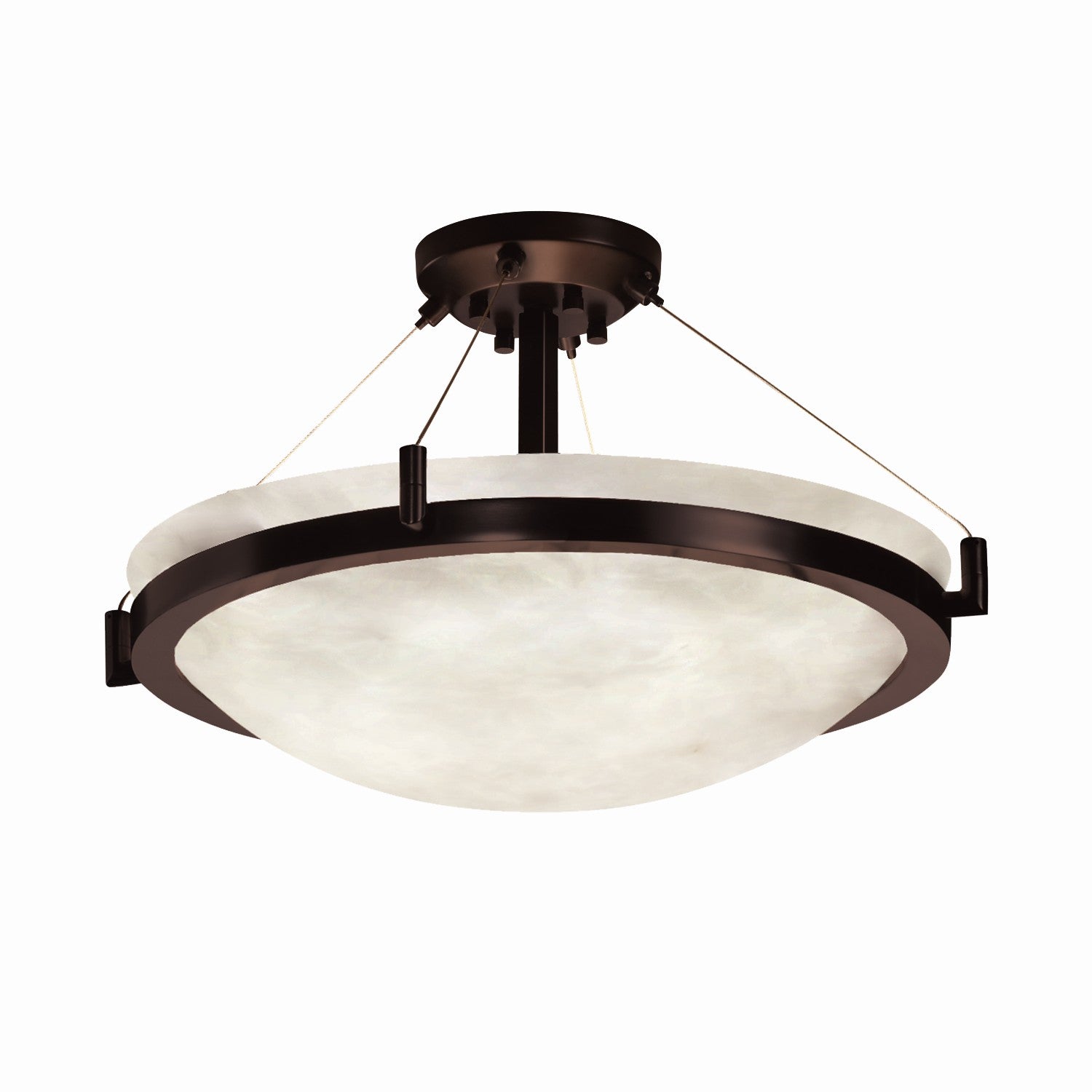 Justice Designs - CLD-9684-35-DBRZ-LED6-6000 - LED Semi-Flush Mount - Clouds - Dark Bronze