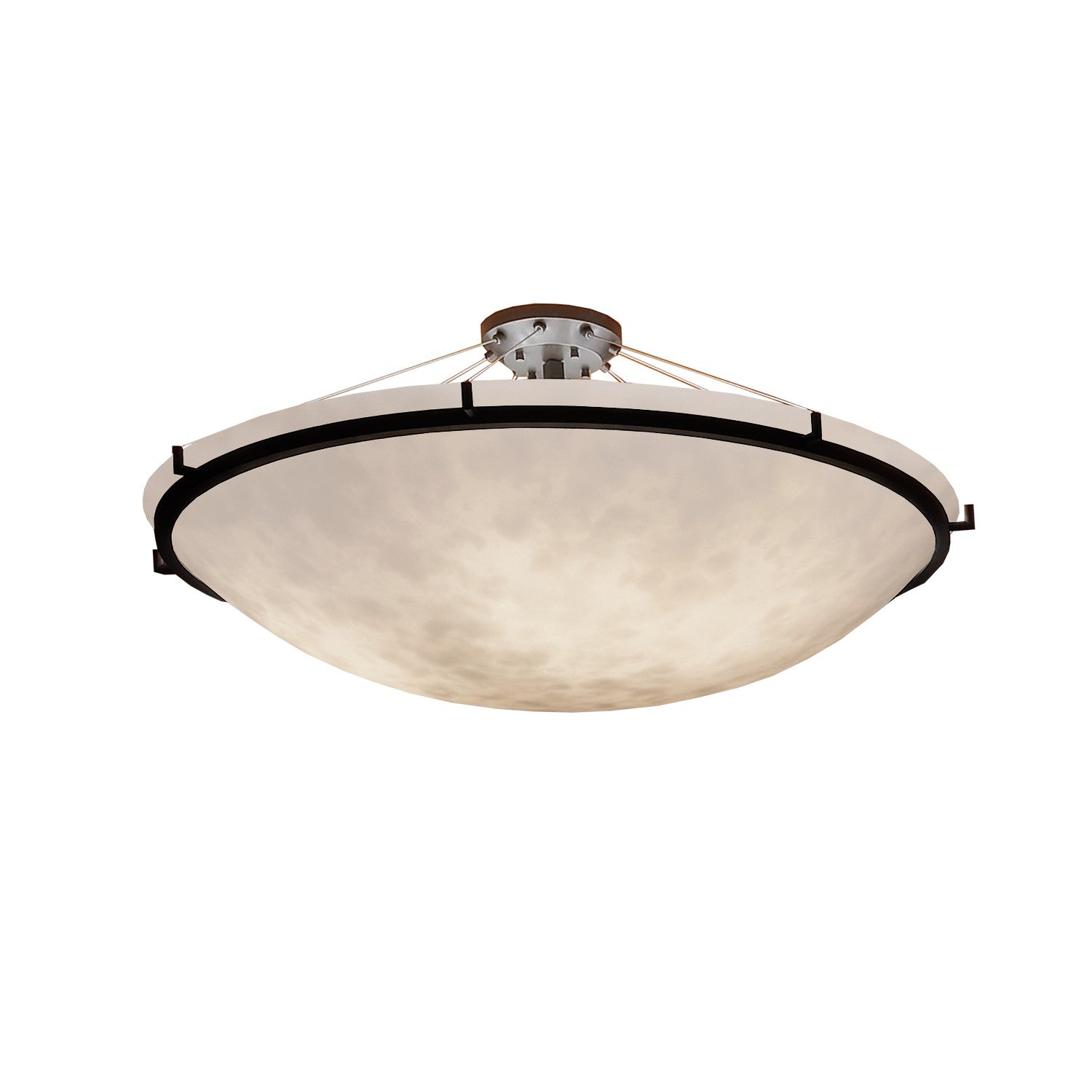 Justice Designs - CLD-9687-35-DBRZ-LED6-6000 - LED Semi-Flush Mount - Clouds - Dark Bronze