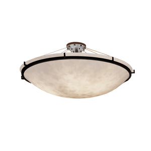 Justice Designs - CLD-9687-35-DBRZ-LED6-6000 - LED Semi-Flush Mount - Clouds - Dark Bronze