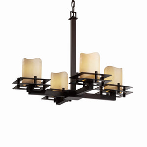 Justice Designs - CNDL-8100-14-CREM-DBRZ-LED4-2800 - LED Chandelier - CandleAria - Dark Bronze