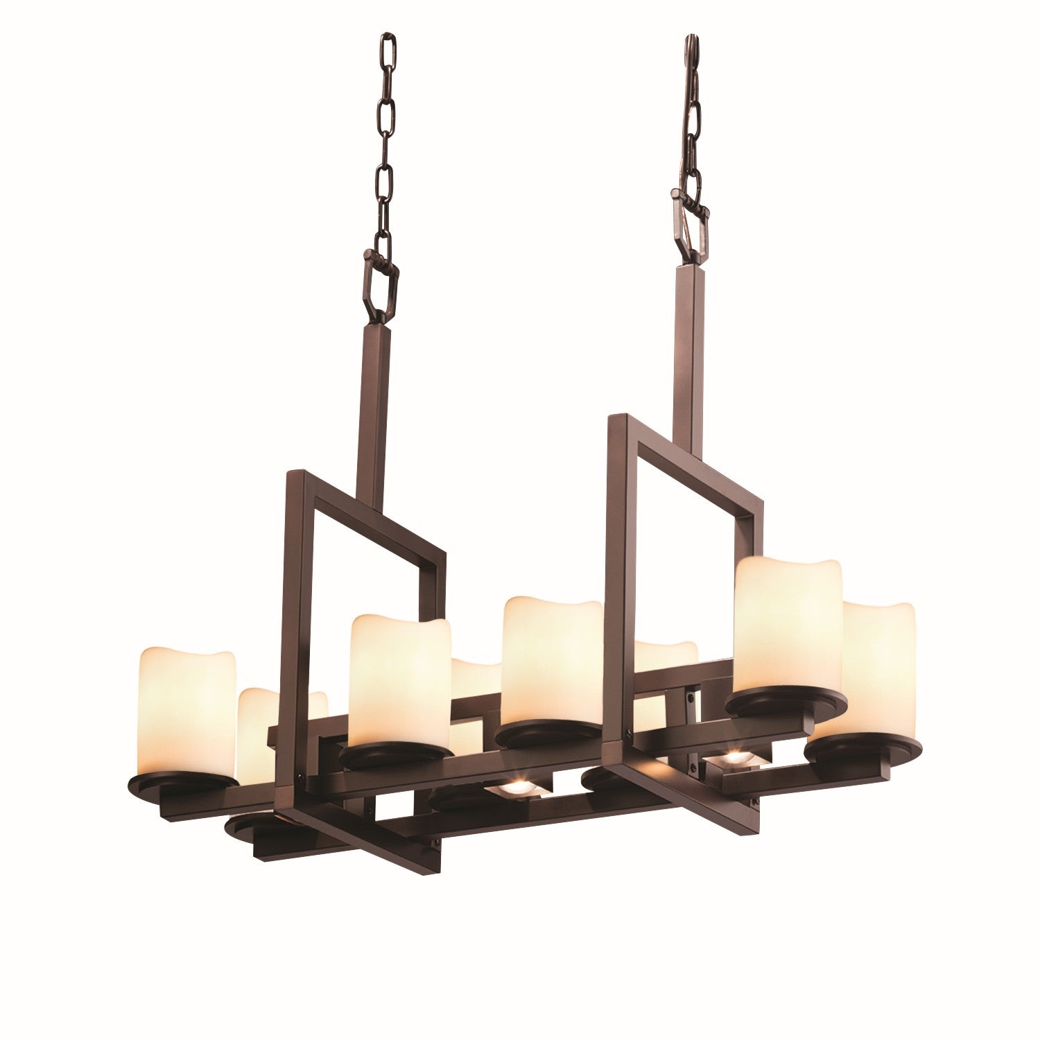 Justice Designs - CNDL-8718-14-CREM-DBRZ - 11 Light Chandelier - CandleAria - Dark Bronze