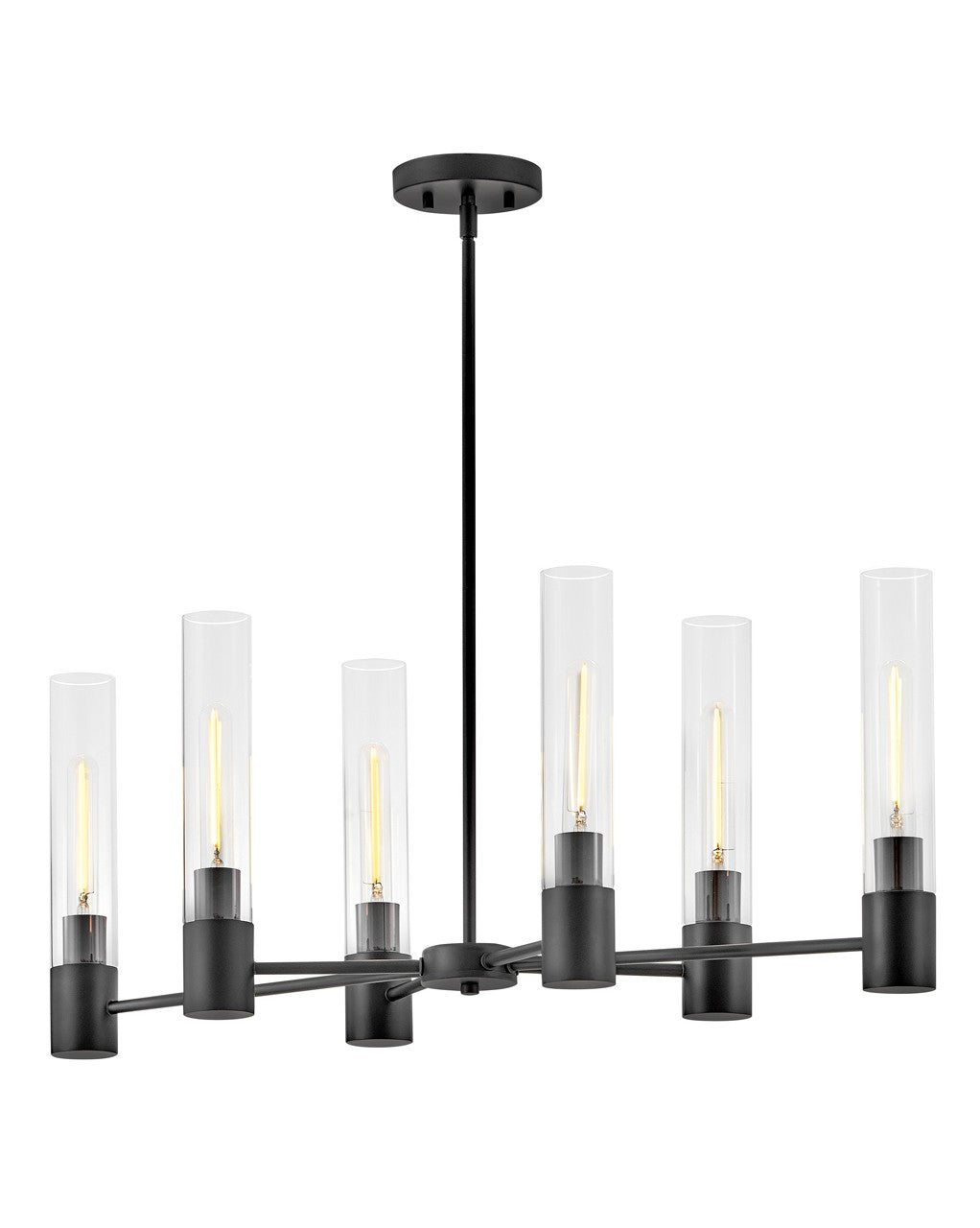 Lark - 85406BK - LED Linear Chandelier - Shea - Black