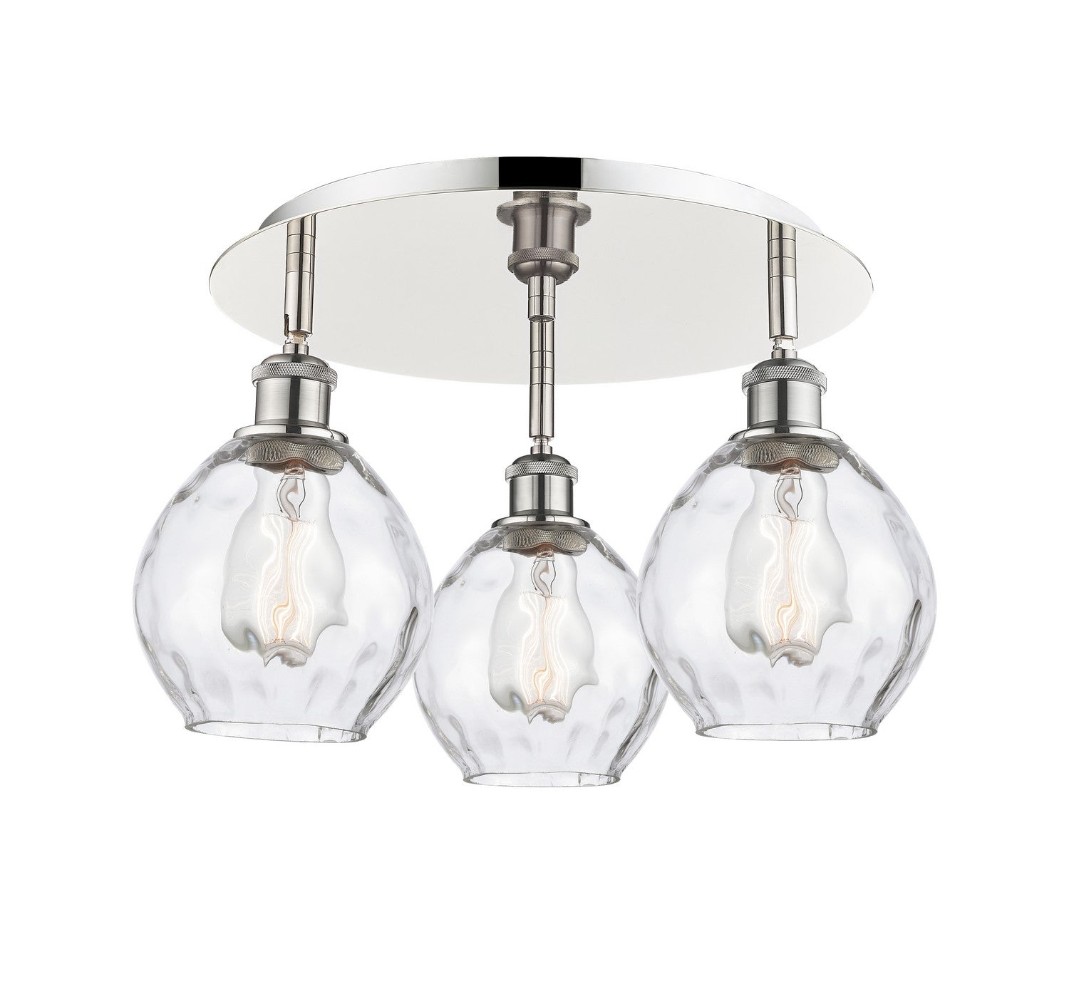 Innovations - 516-3C-PN-G362 - Three Light Flush Mount - Downtown Urban - Polished Nickel