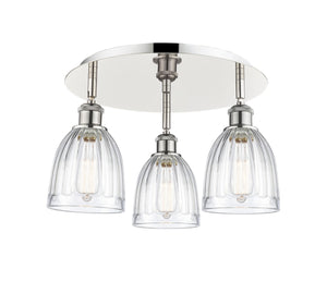 Innovations - 516-3C-PN-G442 - Three Light Flush Mount - Downtown Urban - Polished Nickel