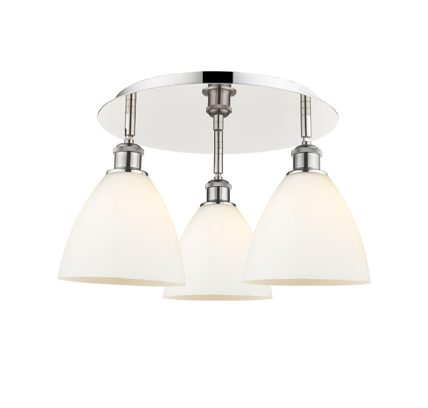 Innovations - 516-3C-PN-GBD-751 - Three Light Flush Mount - Downtown Urban - Polished Nickel