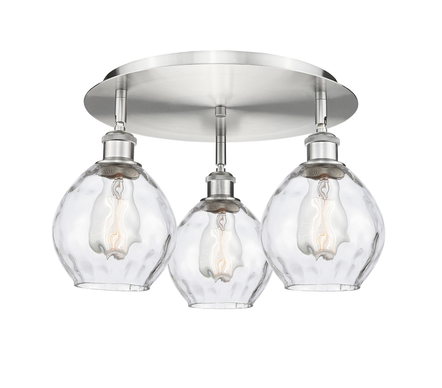 Innovations - 516-3C-SN-G362 - Three Light Flush Mount - Downtown Urban - Satin Nickel