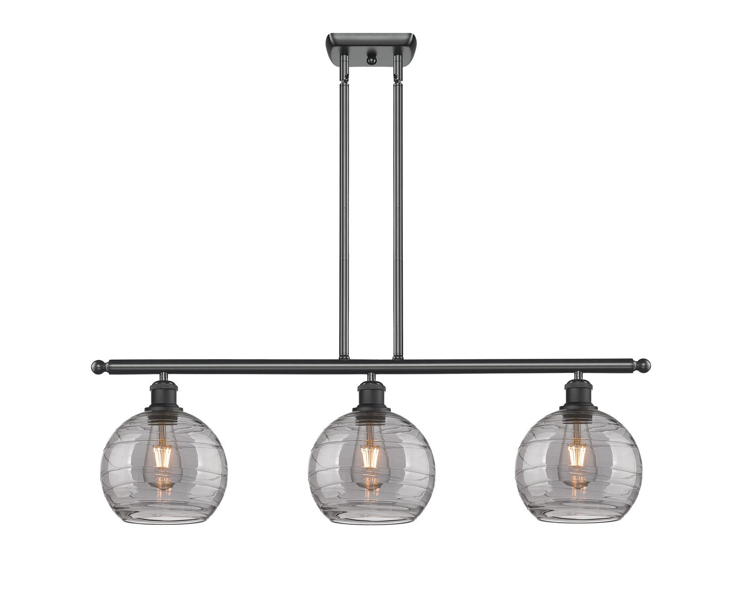 Innovations - 516-3I-BK-G1213-8SM - Three Light Island Pendant - Ballston - Matte Black