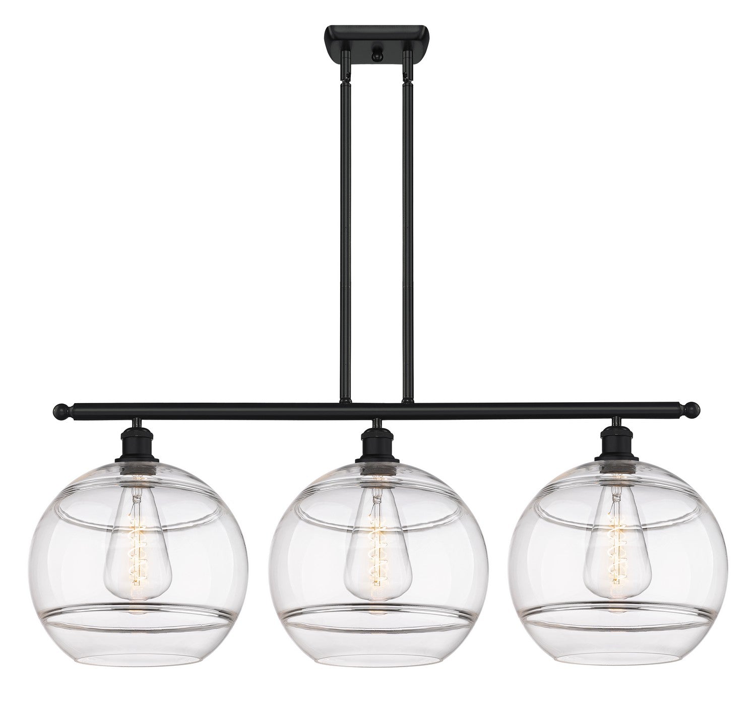 Innovations - 516-3I-BK-G556-12CL - Three Light Island Pendant - Ballston - Matte Black