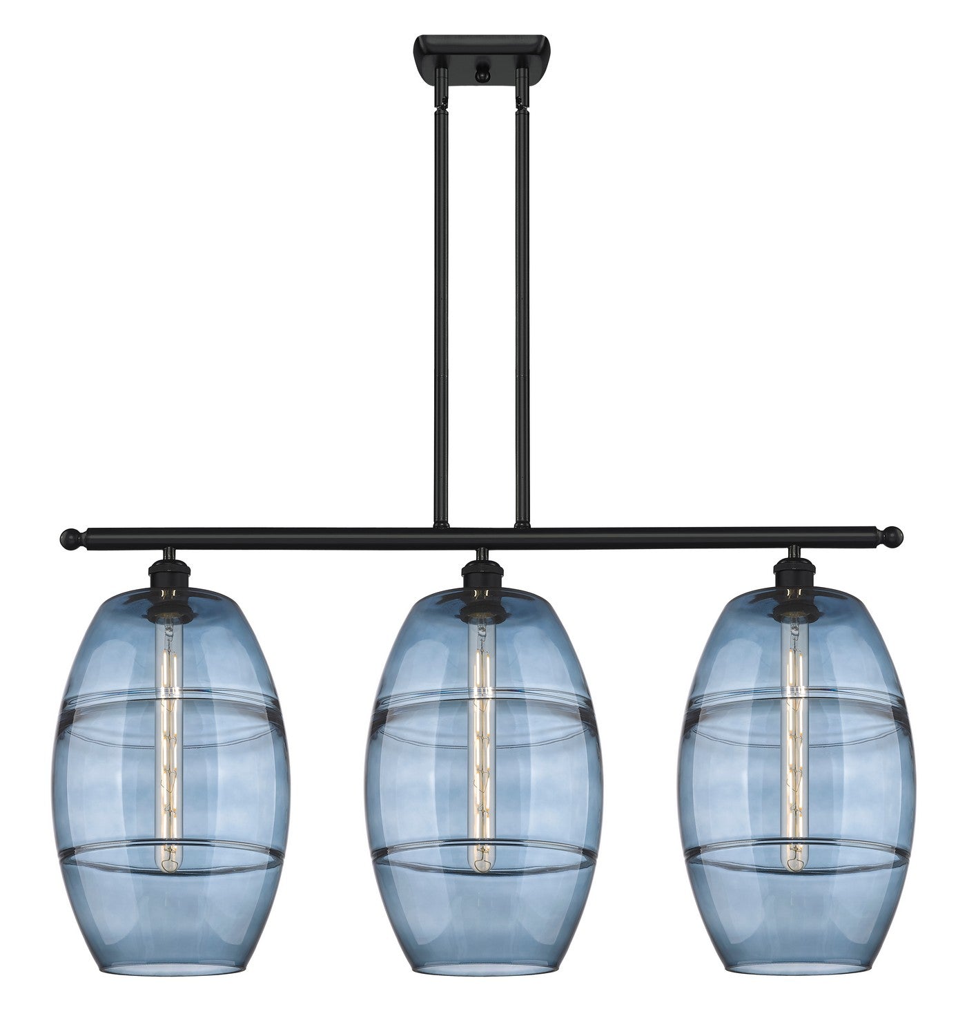 Innovations - 516-3I-BK-G557-10BL - Three Light Island Pendant - Ballston - Matte Black