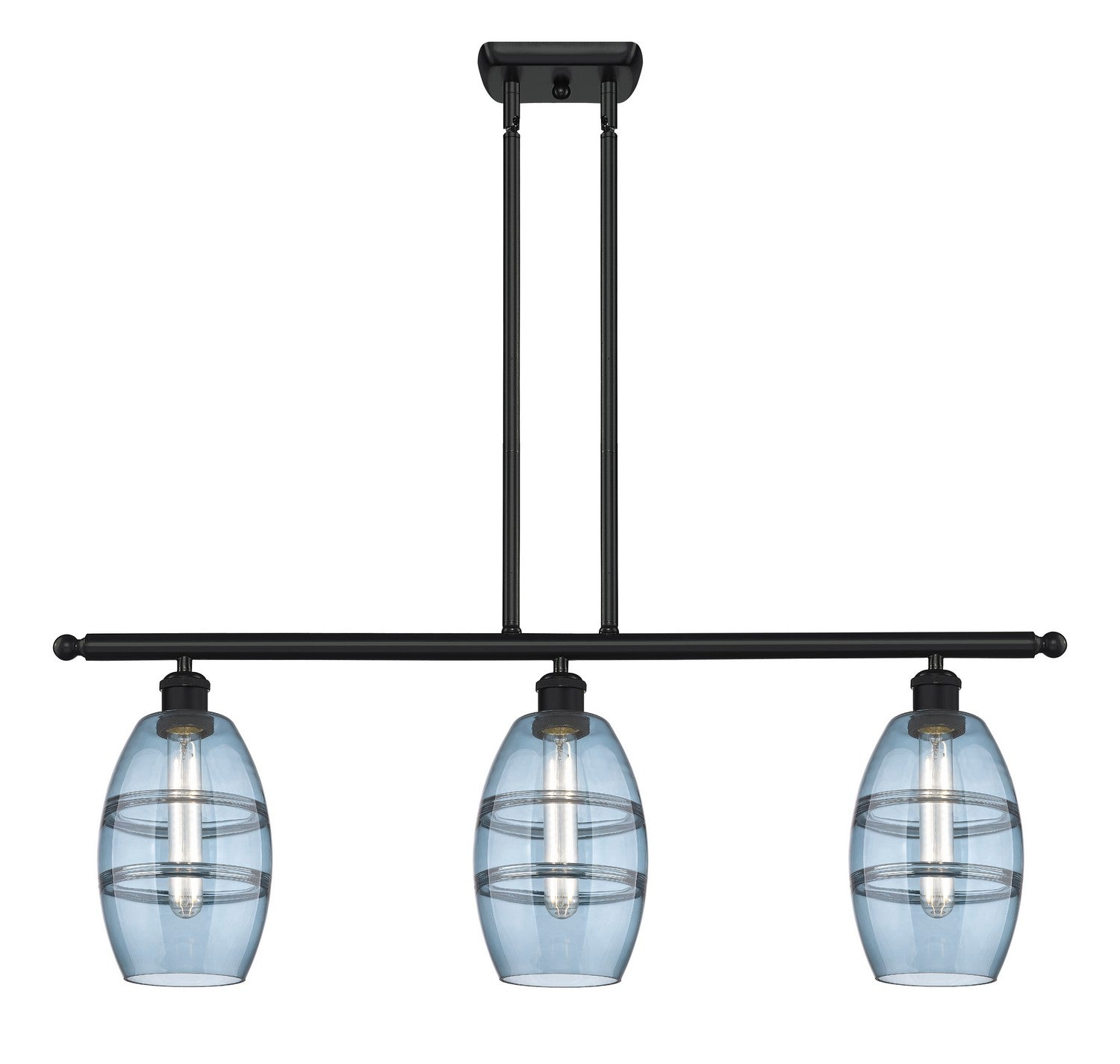 Innovations - 516-3I-BK-G557-6BL - Three Light Island Pendant - Ballston - Matte Black