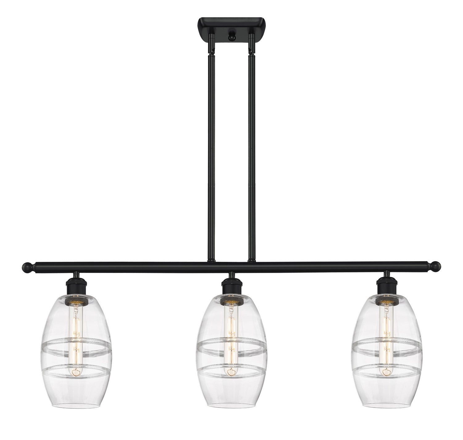 Innovations - 516-3I-BK-G557-6CL - Three Light Island Pendant - Ballston - Matte Black