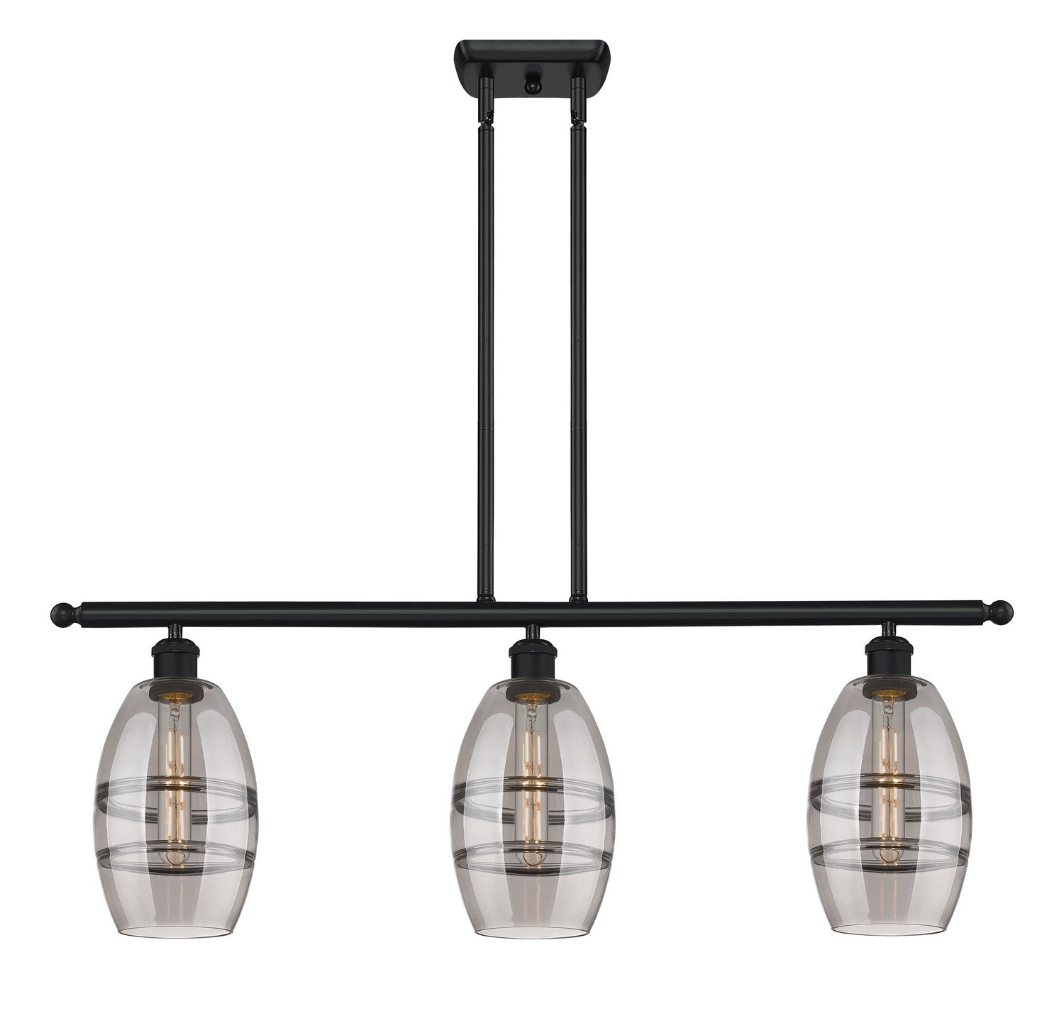 Innovations - 516-3I-BK-G557-6SM - Three Light Island Pendant - Ballston - Matte Black