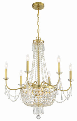 Crystorama - HWD-7709-AG - Nine Light Chandelier - Haywood - Aged Brass