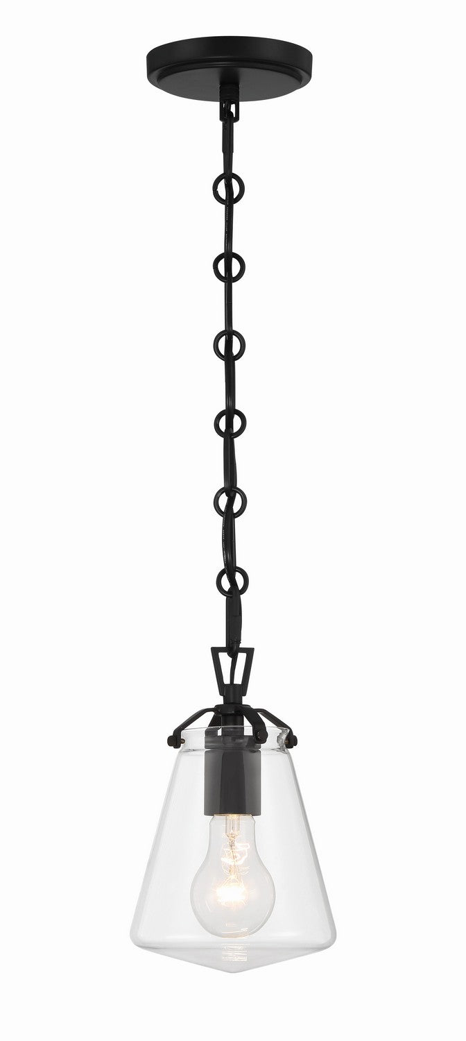 Crystorama - VSS-7002-MK - One Light Mini Pendant - Voss - Matte Black