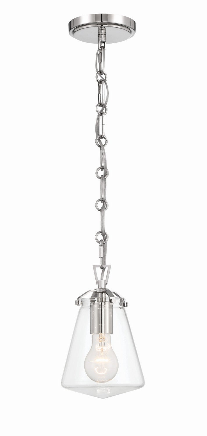 Crystorama - VSS-7002-PN - One Light Mini Pendant - Voss - Polished Nickel