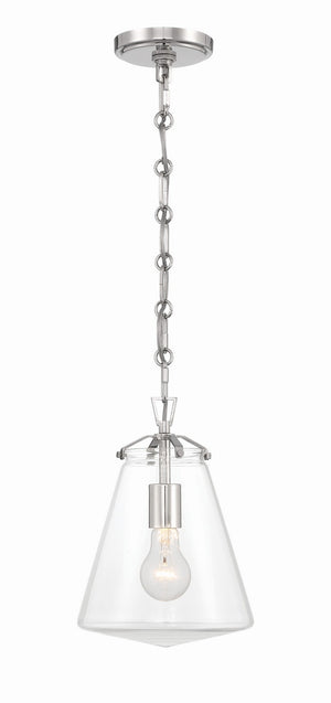 Crystorama - VSS-7003-PN - One Light Mini Pendant - Voss - Polished Nickel