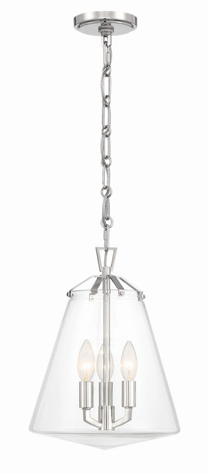 Crystorama - VSS-7004-PN - Three Light Mini Chandelier - Voss - Polished Nickel