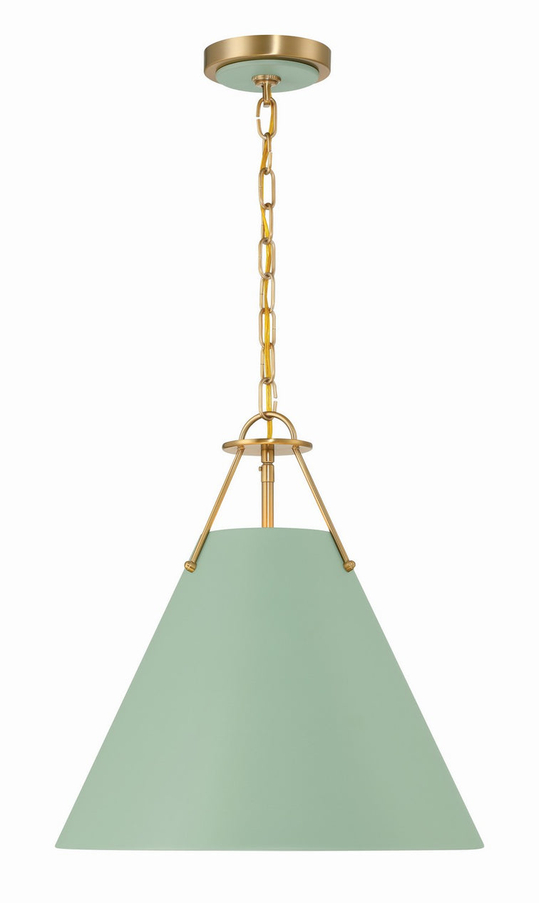Crystorama - XAV-B8305-VG-GR - Three Light Pendant - Xavier - Vibrant Gold