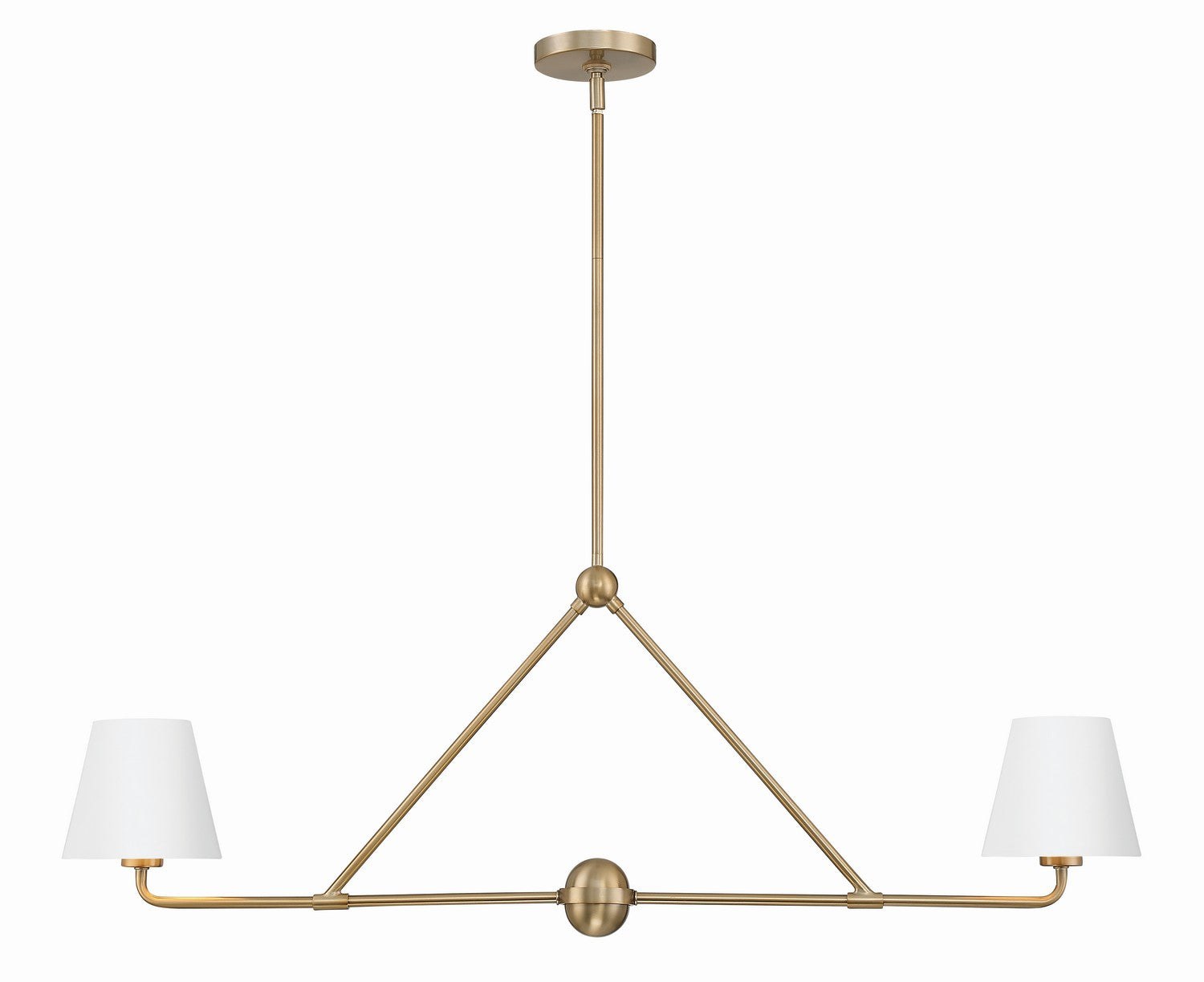 Crystorama - XAV-B9302-VG-WH - Two Light Chandelier - Xavier - Vibrant Gold / White