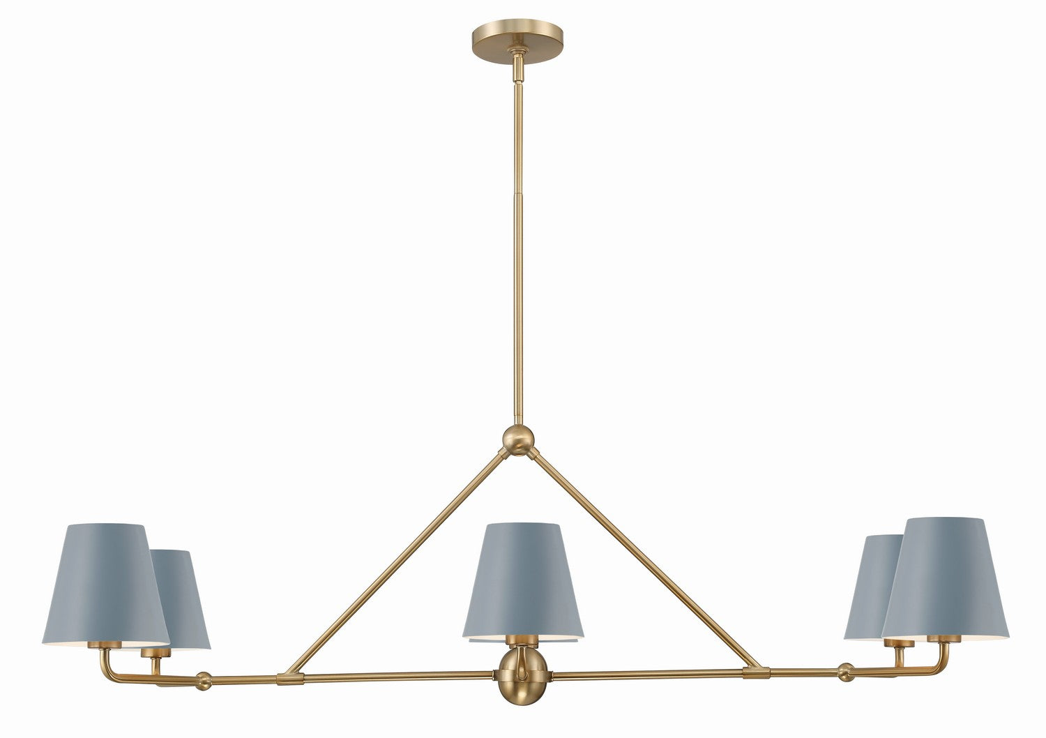 Crystorama - XAV-B9306-VG-BL - Six Light Chandelier - Xavier - Vibrant Gold / Blue