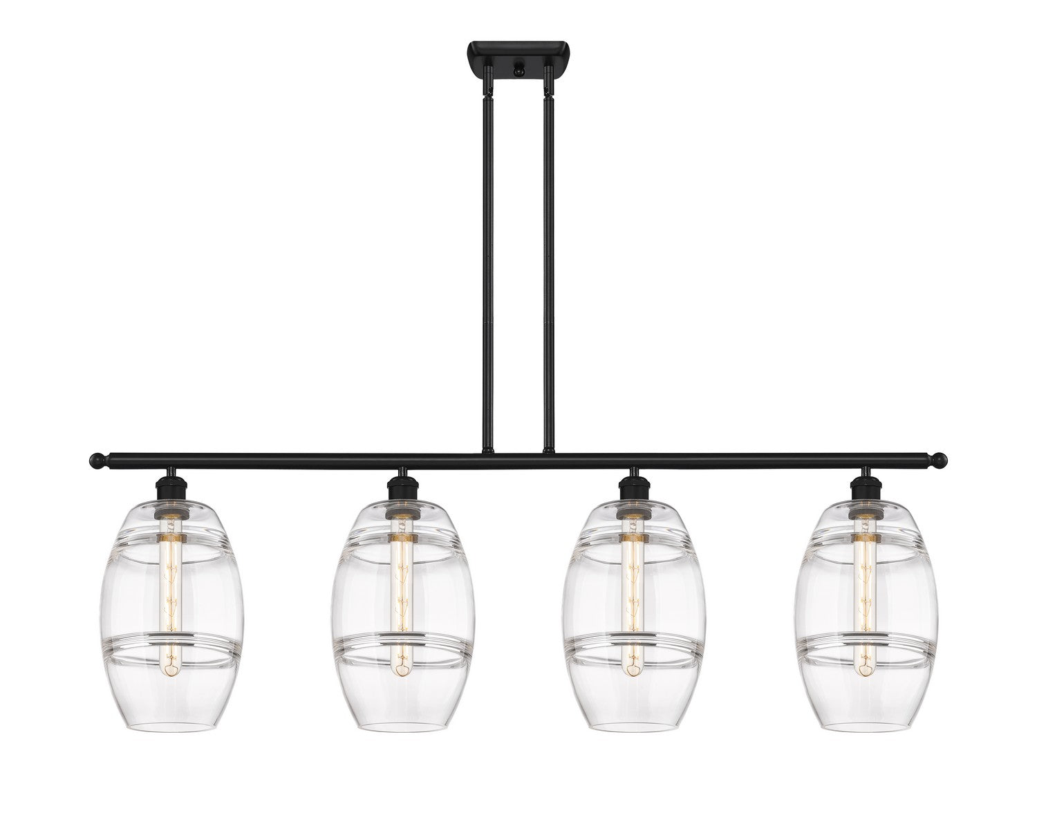 Innovations - 516-4I-BK-G557-8CL - Four Light Island Pendant - Ballston - Matte Black