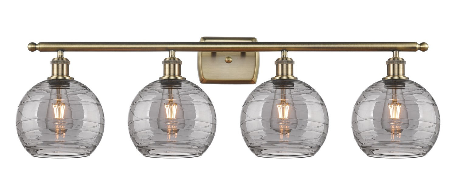 Innovations - 516-4W-AB-G1213-8SM - Four Light Bath Vanity - Ballston - Antique Brass