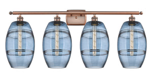 Innovations - 516-4W-AC-G557-8BL - Four Light Bath Vanity - Ballston - Antique Copper