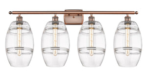 Innovations - 516-4W-AC-G557-8CL - Four Light Bath Vanity - Ballston - Antique Copper