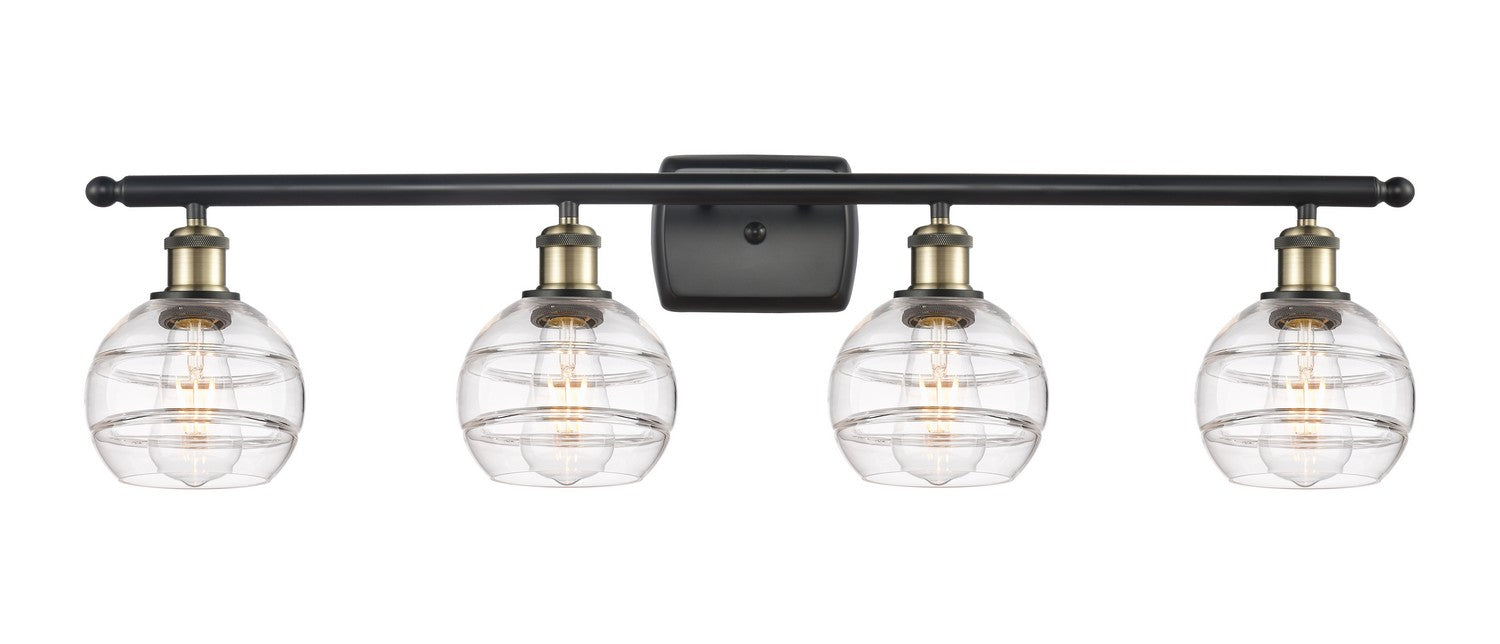 Innovations - 516-4W-BAB-G556-6CL - Four Light Bath Vanity - Ballston - Black Antique Brass