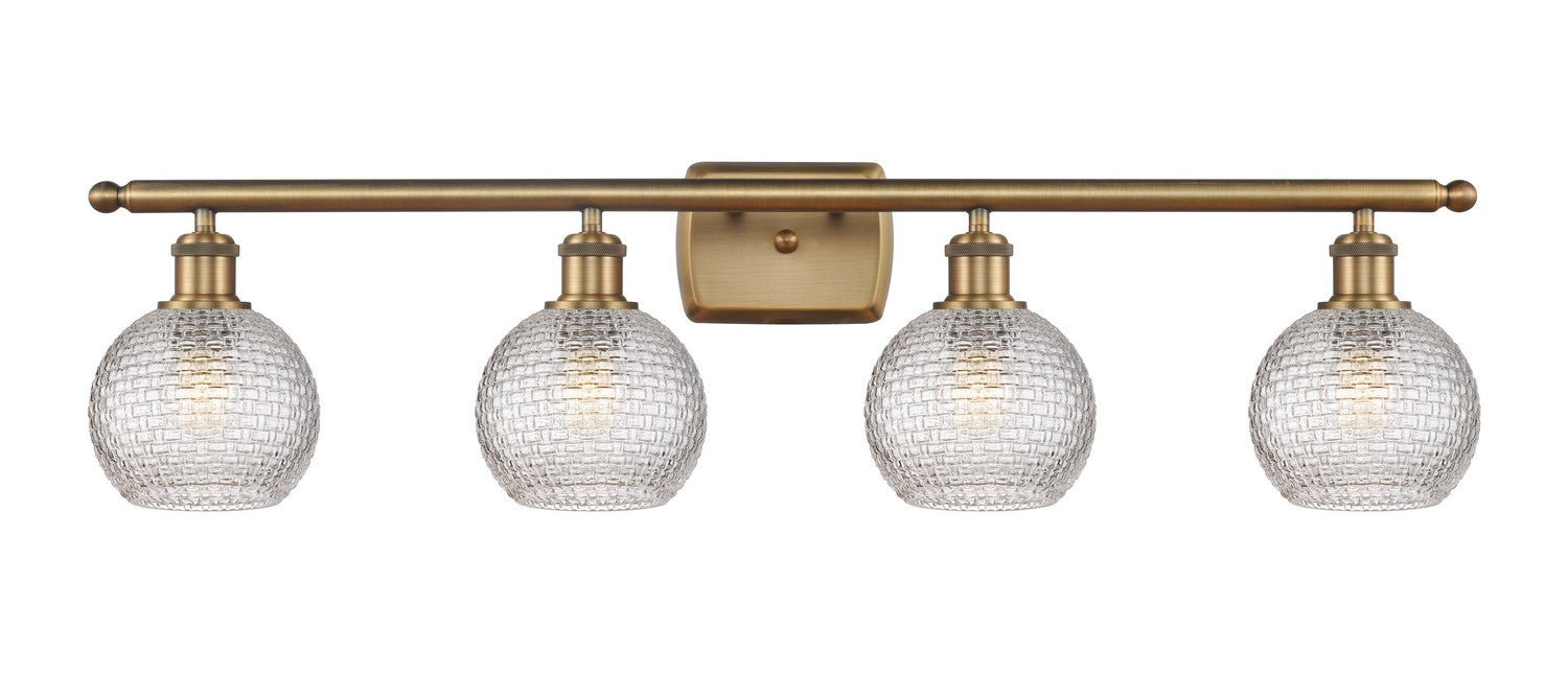 Innovations - 516-4W-BB-G122C-6CL - Four Light Bath Vanity - Ballston - Brushed Brass