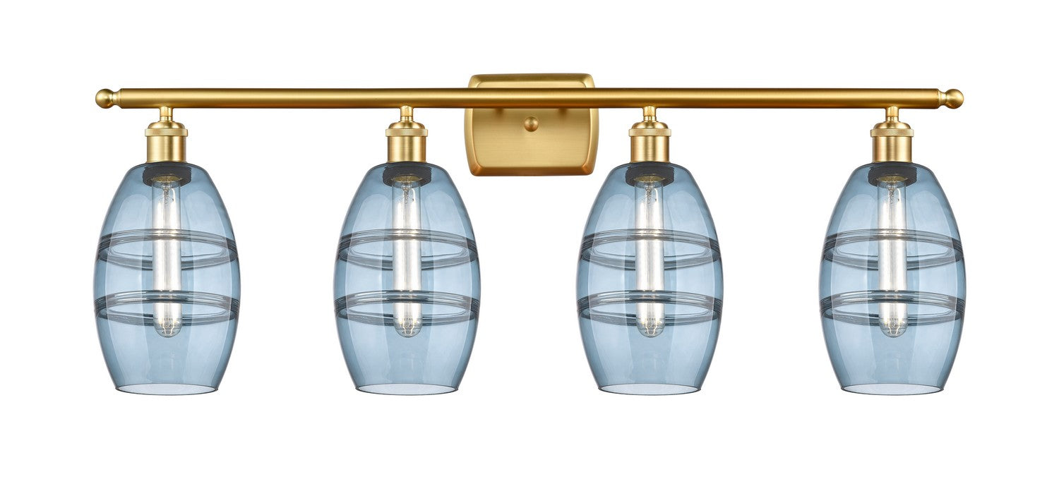 Innovations - 516-4W-SG-G557-6BL - Four Light Bath Vanity - Ballston - Satin Gold