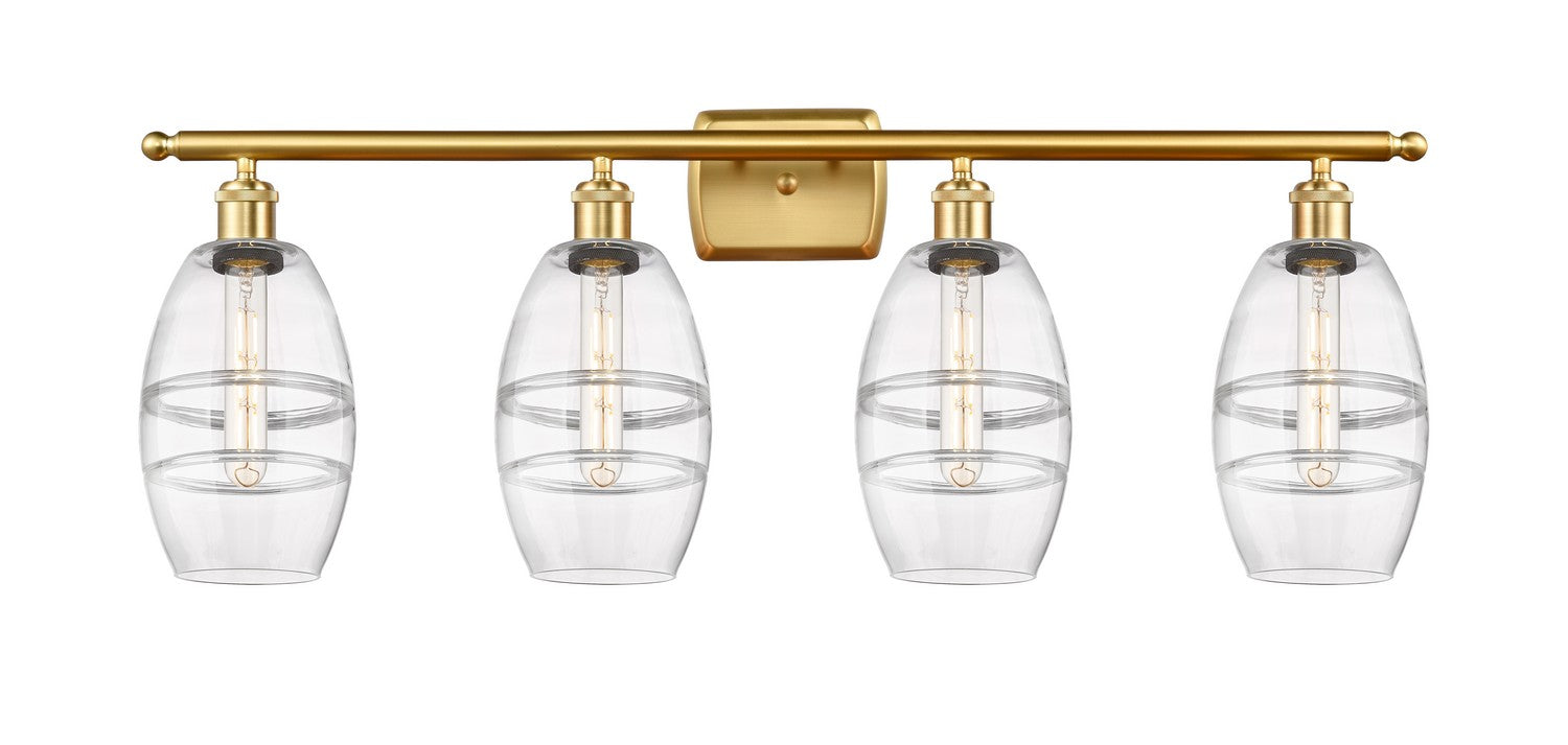 Innovations - 516-4W-SG-G557-6CL - Four Light Bath Vanity - Ballston - Satin Gold